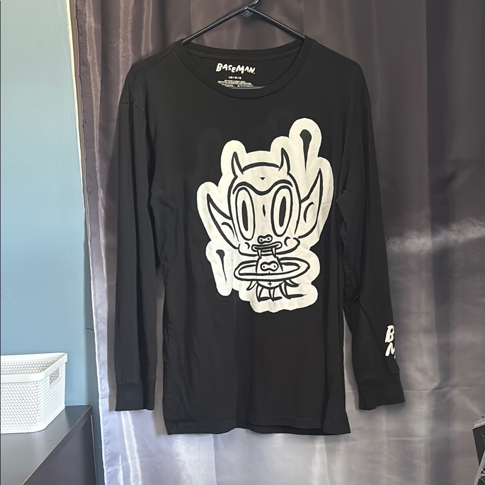 Black Mens Long Sleeve Shirt
